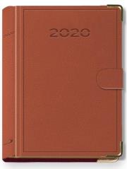 Okładka książki Terminarz 2020 B7 Lux z zapinką brązowy