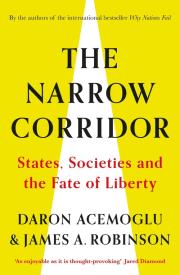 The Narrow Corridor. Autor: Daron Acemoglu, James A. Robinson. Dadada.pl Okładka książki The Narrow Corridor