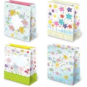 Opakowanie TOREBKI OZDOBNE XL SET 66 KWIATY RYSUNKOWE 10 SZTUK