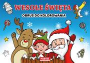 Okładka książki Wesołe święta - Obrus do kolorowania