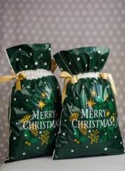 Opakowanie Worek Świąteczny złote szyszki 30x45cm (5szt)