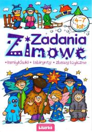 Okładka książki Zadania Zimowe. Łamigłówki, labirynty... 4-7 lat