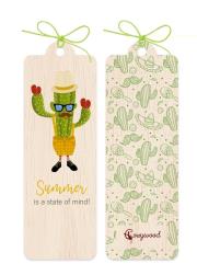 Opakowanie Zakładka drewniana Pan Kaktus