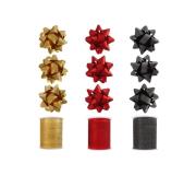 Opakowanie Zestaw do pakowania prezentów - rozetki i wstążka