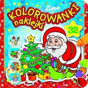 Okładka książki ZIMA KOLOROWANKI NAKLEJKI