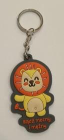 Opakowanie Brelok gumowy - lew - Bądź mocny i mężny