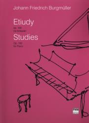 Etiudy op. 100 na fortepian. Autor: Burgmuller Johann Friedrich. Dadada.pl Okładka książki Etiudy op. 100 na fortepian