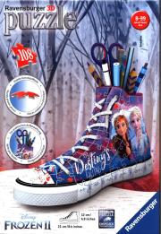 Frozen 2 Sneaker Puzzle 3D 108 elementów. Wydawca: Ravensburger. Dadada.pl Opakowanie Frozen 2 Sneaker Puzzle 3D 108 elementów