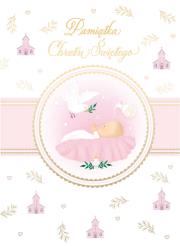 Okładka książki Karnet B6 Chrzest z kieszonką - różowy