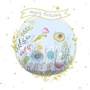 Opakowanie Karnet kwadrat z kopertą Urodziny Łąka