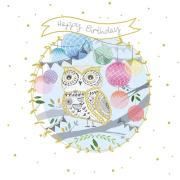 Karnet kwadrat z kopertą Urodziny Sowa. Wydawca: Museums & Galleries. Dadada.pl Opakowanie Karnet kwadrat z kopertą Urodziny Sowa