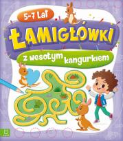 Łamigłówki z wesołym kangurkiem 5-7 lat. Autor: Opracowanie zbiorowe. Dadada.pl Okładka książki Łamigłówki z wesołym kangurkiem 5-7 lat