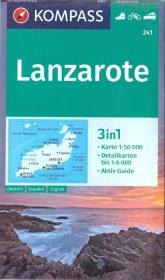 Lanzarote 1:50 000 Kompass. Autor: praca zbiorowa. Dadada.pl Okładka książki Lanzarote 1:50 000 Kompass