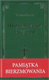 Okładka książki O naśladowniu Chrystusa- Zielona oprawa bierzm.