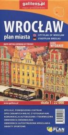 Plan miasta - Wrocław 1:22 000. Autor: Opracowanie zbiorowe. Dadada.pl Okładka książki Plan miasta - Wrocław 1:22 000