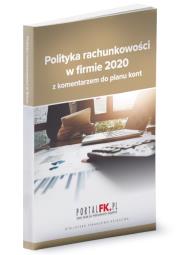 Okładka książki Polityka rachunkowości 2020 z komentarzem do planu kont