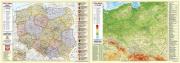 Okładka książki Polska fizyczno-administracyjna mapa - podkładka na biurko