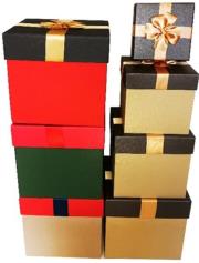 Opakowanie Pudełko Kostka czerwień + niebieski XL ROZETTE