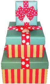 Opakowanie Pudełko Top Kwadrat niebieskie M ROZETTE