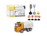 Opakowanie Śmieciarka z akcesoriami biało-pomarańczowa