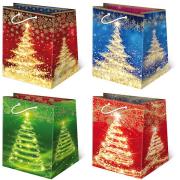 Opakowanie TOREBKI OZDOBNE T-7L SET S-24 ŚWIECĄCE CHOINKI 10 SZTUK