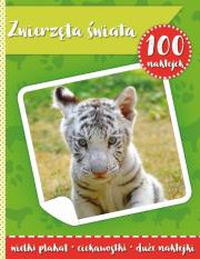 Okładka książki 100 naklejek II - zwierzęta świata