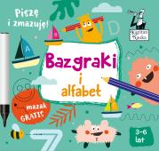 BAZGRAKI I ALFABET KAPITAN NAUKA. Autor: Monika Sobkowiak. Dadada.pl Okładka książki BAZGRAKI I ALFABET KAPITAN NAUKA