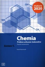 Chemia LO Próbne arkusze maturalne z.5 ZR. Autor: Kamil Kaznowski. Dadada.pl Okładka książki Chemia LO Próbne arkusze maturalne z.5 ZR