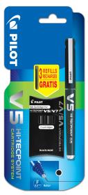 Opakowanie Cienkopis V5 na naboje czarny + wkłady PILOT