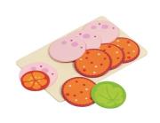 Opakowanie Drewniana wędlina z warzywami