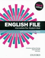 English File 3E Intermediate Plus SB + online. Autor: Latham-Koenig Christina, Oxenden Clive, Mike Boyle. Dadada.pl Okładka książki English File 3E Intermediate Plus SB + online