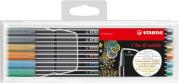 Opakowanie Flamastry Pen metaliczne 6 szt etui STABILO