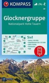 Glocknergruppe 1:50 000 Kompass. Autor: praca zbiorowa. Dadada.pl Okładka książki Glocknergruppe 1:50 000 Kompass
