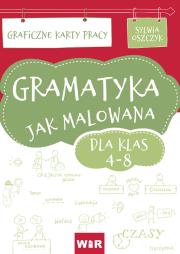 Gramatyka jak malowana. Graficzne KP dla kl.4-8. Autor: Sylwia Oszczyk. Dadada.pl Okładka książki Gramatyka jak malowana. Graficzne KP dla kl.4-8