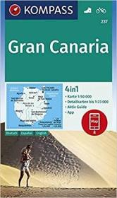 Gran Canaria 1:50 000 w.2019 Kompass. Autor: praca zbiorowa. Dadada.pl Okładka książki Gran Canaria 1:50 000 w.2019 Kompass