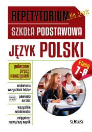 Okładka książki JĘZYK POLSKI REPETYTORIUM SZKOŁA PODSTAWOWA KLASY 7-8