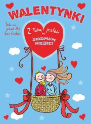 Okładka książki KARNET B6 WALENTYNKI BALON Z MAGNESEM NA LODÓWKĘ