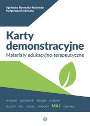 Karty demonstracyjne Maj Materiały edukacyjno-terapeutyczne. Autor: Agnieszka Borowska-Kociemba, Małgorzata Krukowska. Dadada.pl Okładka książki Karty demonstracyjne Maj Materiały edukacyjno-terapeutyczne