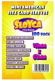 Koszulki Mini American Premium 41x63mm (100szt). Wydawca: SLOYCA. Dadada.pl Opakowanie Koszulki Mini American Premium 41x63mm (100szt)