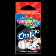 Opakowanie KREDA BIAŁA BEZPYŁOWA 10 SZT COLORINO KIDS