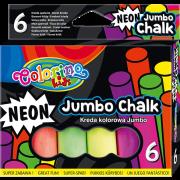Opakowanie KREDA NEONOWA JUMBO 6 SZT COLORINO KIDS