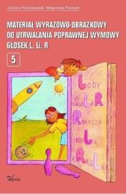 Okładka książki Materiał wyrazowo-obrazowy... głosek L, R