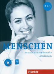 Menschen A2.2 AB + CD HUEBER. Autor: Breitsameter Anna, Glas-Peters Sabine, Pude Angela. Dadada.pl Okładka książki Menschen A2.2 AB + CD HUEBER