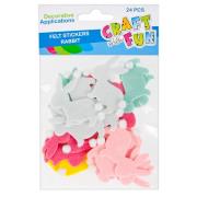 Opakowanie NAKLEJKI FILC KRÓLIK Z POMPONEM 24 SZTUKI