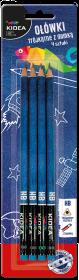 Opakowanie Ołówki trójkatne z gumką 4szt.Kidea