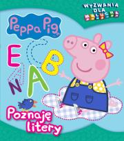 Peppa Pig Wyzwania dla malucha Poznaję litery. Autor: Opracowanie zbiorowe. Dadada.pl Okładka książki Peppa Pig Wyzwania dla malucha Poznaję litery