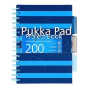 Opakowanie Project Book Navy B5/100K kratka (3szt) PUKKA