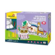 Puzzle 3D Sowa do kolorowania. Wydawca: Cubic Fun. Dadada.pl Opakowanie Puzzle 3D Sowa do kolorowania