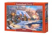 Opakowanie Puzzle 500 Winter Cottage CASTOR
