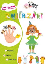 Wycinanki Zwierzaki. Autor: Grzankowska Ewelina. Dadada.pl Okładka książki Wycinanki Zwierzaki